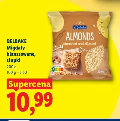 Migdały blanszowane, słupki promocja w Lidl