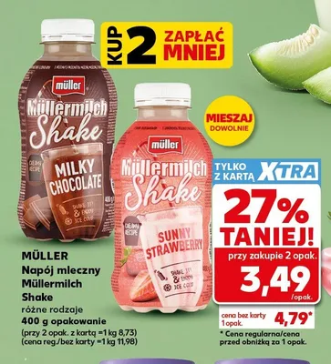 Napój mleczny Müllermilch Shake czekoladowy promocja w Kaufland