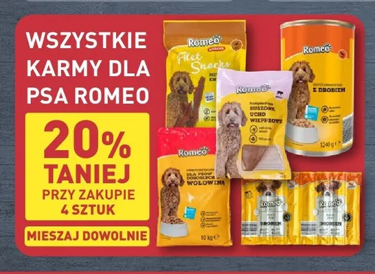 Karmy dla psa Romeo promocja w Aldi
