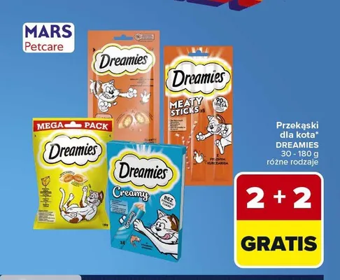 Przekąski dla kota Creamy Dreamies promocja w Carrefour