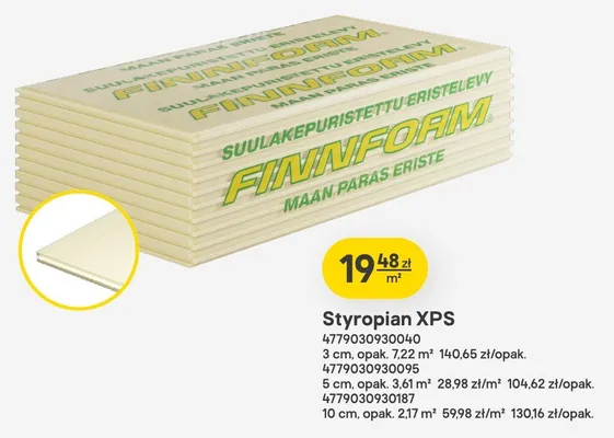 Styropian XPS FINNFORM 10 cm promocja w Castorama