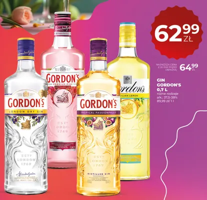 Gin gordon's tropical passionfruit promocja w Duży Ben