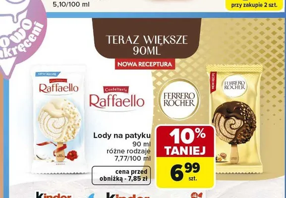 Lody na patyku Raffaello, Ferrero Rocher promocja w Carrefour