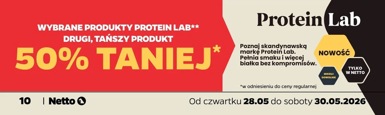 Wybrane produkty DRUGI -50% promocja w Netto