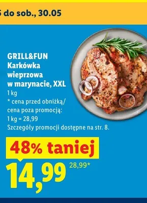 Karkówka wieprzowa w marynacie XXL Grill&Fun promocja w Lidl
