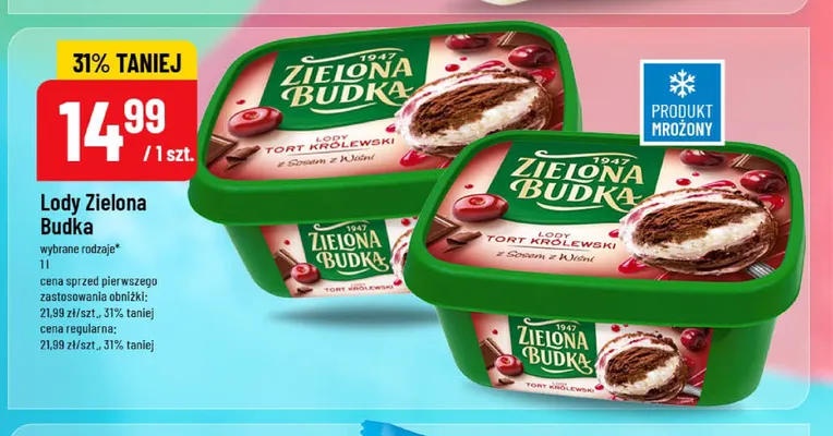 Lody Zielona Budka Tort Królewski z sosem z wiśni promocja w POLOmarket