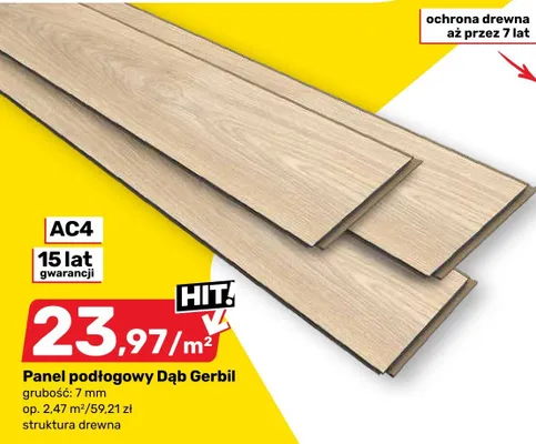 Panel podłogowy Dąb Gerbil promocja w Bricomarche