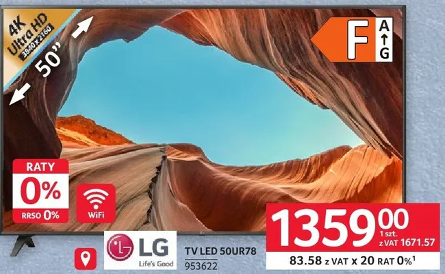 TV LED 50UR78 LG promocja w Selgros