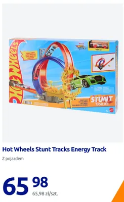 Zabawka tor samochodowy Hot Wheels Stunt Tracks Energy Track z pojazdem promocja w Action