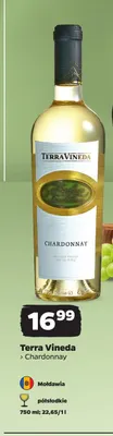 Wino białe półsłodkie Terra Vineda Chardonnay promocja w Netto