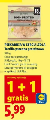 Tortilla pszenna proteinowa promocja w Lidl