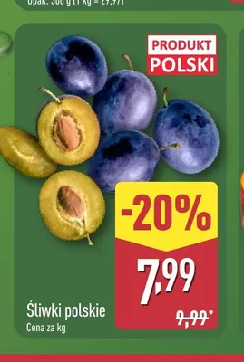 Śliwki polskie promocja w Aldi