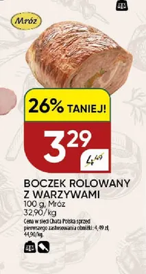 Boczek rolowany z warzywami Mróz promocja w Chata Polska
