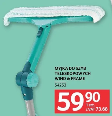 Myjka do szyb teleskopowych Wind & Frame Leifheit promocja w Selgros
