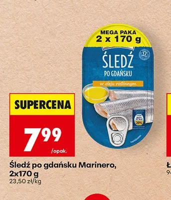Śledź po gdańsku Marinero 2-pak 170 g promocja w Biedronka