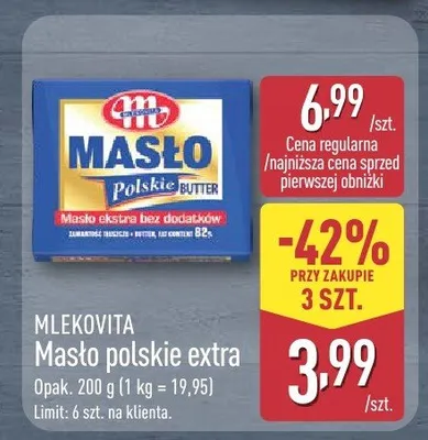 Masło polskie extra promocja w Aldi
