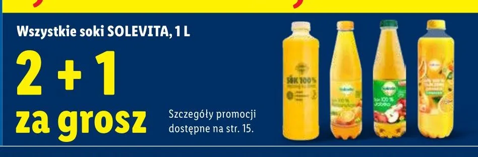 Soki Solevita promocja w Lidl