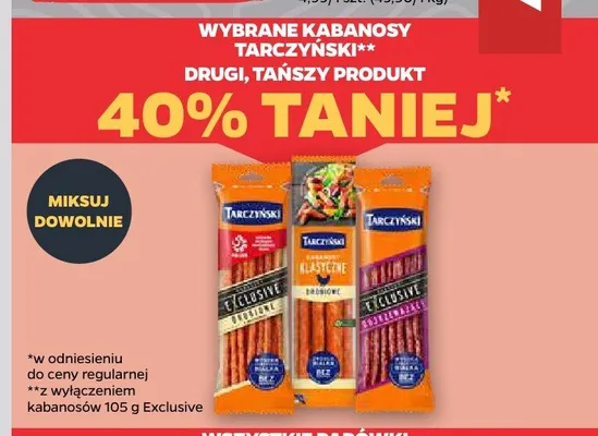 Kabanosy Tarczyński promocja w Netto
