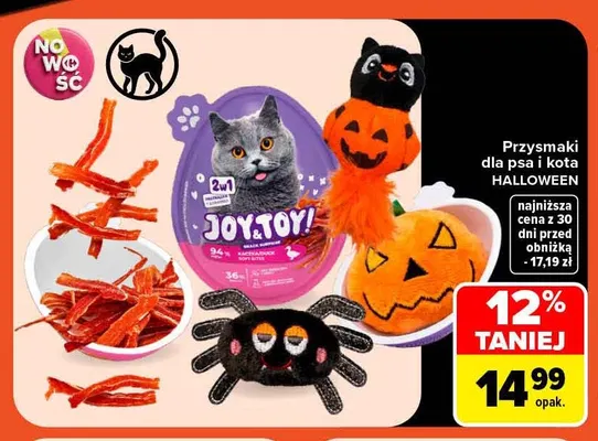 Przysmaki dla psa i kota Halloween Joy.Toy promocja w Carrefour