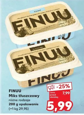 Miks tłuszczowy różne rodzaje Finuu promocja w Kaufland