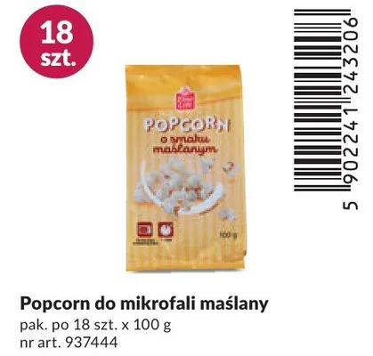 Popcorn do mikrofalii maślany promocja w Makro