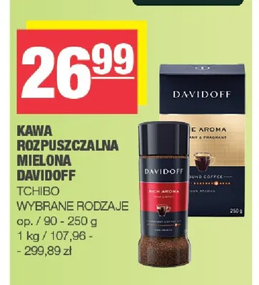 Kawa rozpuszczalna mielona Davidoff promocja w SPAR