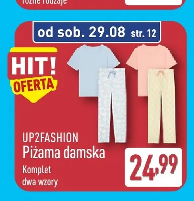 Piżama damska Up2Fashion promocja w Aldi