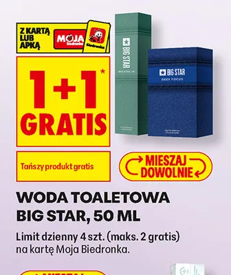 Woda toaletowa Big Star promocja w Biedronka