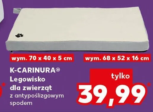Legowisko dla zwierząt z antypoślizgowym spodem promocja w Kaufland