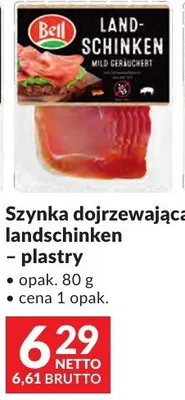 Szynka dojrzewająca landschinken – plastry Bell promocja w Makro