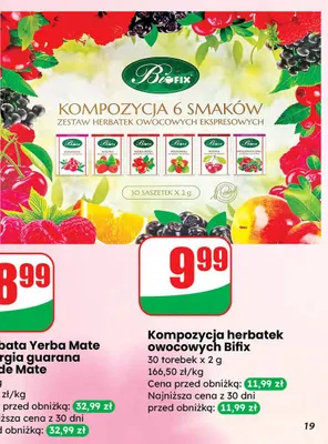 Kompozycja herbatek owocowych, 30 szt. promocja w Dino