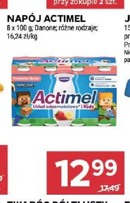 Napój Actimel 8-pak 100 g promocja w Stokrotka