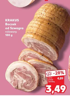 Boczek od Szwagra rolowany Krakus promocja w Kaufland
