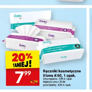 Ręczniki kosmetyczne It'sme promocja w Twój Market