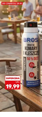 Spray na komary i kleszcze BROS 50% DEET tropikalny promocja w Kaufland