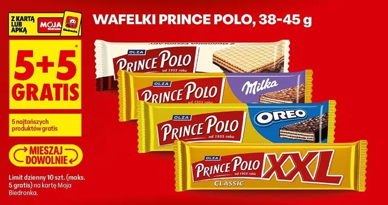 Wafelek Prince Polo XXL Classic promocja w Biedronka