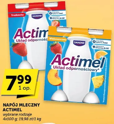 Napój mleczny Actimel wybrane rodzaje promocja w ABC