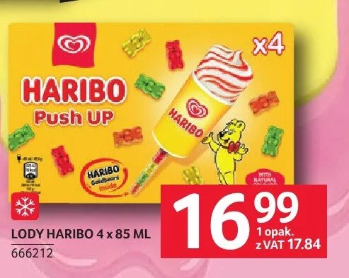 Lody HARIBO Push UP 4-pak 85ml promocja w Selgros