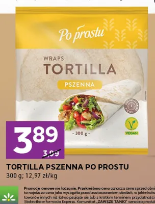 Tortilla pszenna Po prostu promocja w Stokrotka