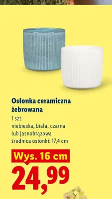 Osłonka ceramiczna żebrowana promocja w Lidl
