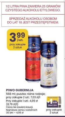 Piwo Gubernija Traditional promocja w Stokrotka