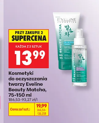 Tonik mgiełka do twarzy Eveline Beauty Matcha promocja w Biedronka