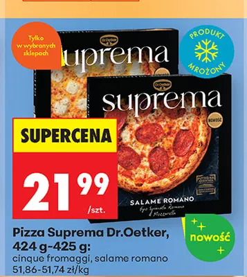 Pizza Suprema Dr.Oetker cinque formaggi promocja w Biedronka