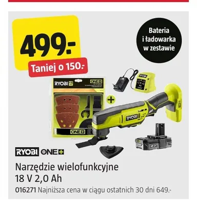 Narzędzie wielofunkcyjne Ryobi One+ promocja w Jula