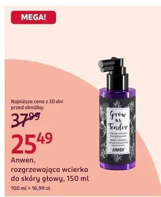 Wcierka do skóry głowy Anwen, rozgrzewająca wcierka do skóry głowy, 150 ml promocja w Rossmann