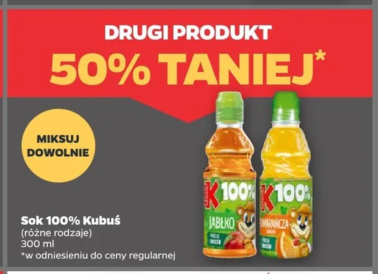 Sok 100% Kubuś promocja w Netto