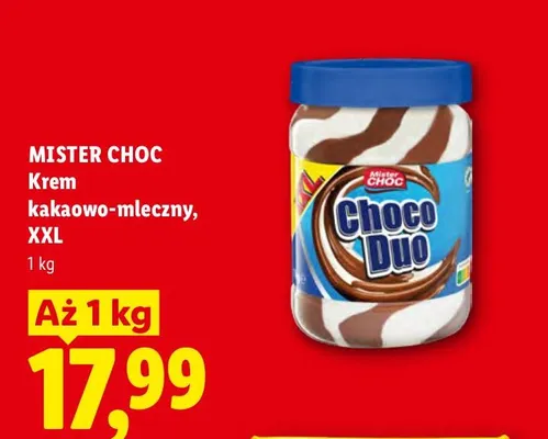 Krem kakaowo-mleczny XXL Mister Choc promocja w Lidl
