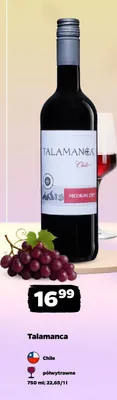 Wino Talamanca półwytrawne Chile promocja w Netto