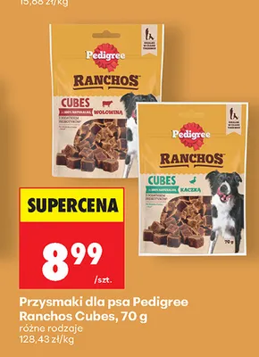 Przysmaki dla psa Pedigree Ranchos Cubes promocja w Biedronka