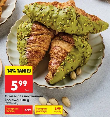 Croissant z nadzieniem i polewą promocja w Biedronka